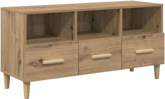 vidaXL Mueble De Tv Con Caj&oacute;n Roble Artesanal 102 X 35,5 X 50 Cm Vidaxl