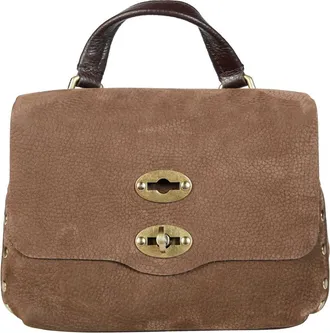Zanellato Tassen, Dames, Bruin, ONE Size, Leer, Postina Jones Nabuk Baby