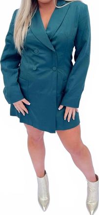 She + Sky Kinsley Blazer Dress In Teal