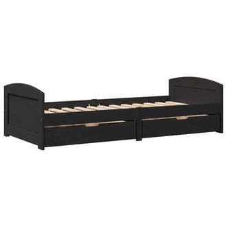 Berkfield Home Day Bed with 2 Drawers without Mattress IRUN Black 90x200 cm