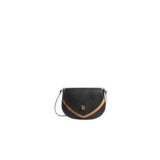 Alviero Martini 1A Classe Tassen, Dames, Zwart, ONE Size, Leer, Castle Leather Crossbody Bag