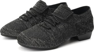 Generic Womens Flex Slippers Latin Dance Shoes Comfortable Modern Salsa Tango Jazz Dance Shoes with Lacing Modern Salsa Rhythm Teaching Practice Performance D