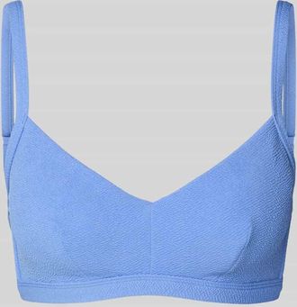 Barts High Support Bikini-Oberteil mit V-Ausschnitt Modell Saltoty in Blau, Gr&ouml;&szlig;e 36