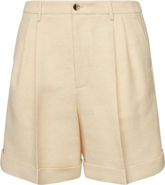 Valentino Garavani Bermuda Shorts - Heren - Korte Broeken - Geel - M - Jute - Korte Broeken