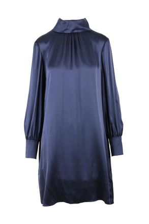 Aspesi Satin Shirt Dress - Blue