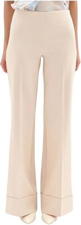 Rinascimento Pantalone a palazzo - female - Rinascimento - Wide Trousers - Beige - XL - Trousers