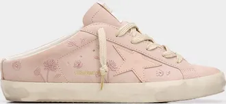 Golden Goose Super-Star Sabot Embroidered Suede Slide Sneakers
