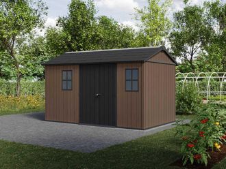 Keter Caseta Cobertizo Resina Jardin Newton 7513 Keter Con Puerta Lateral