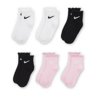 Nike Kids Lettuce Welt Ankle Socks (6 Pairs) in White | GN1232-001