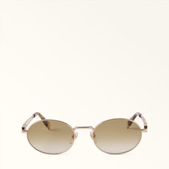 Furla Sunglasses Color Gold Gold Metal Woman