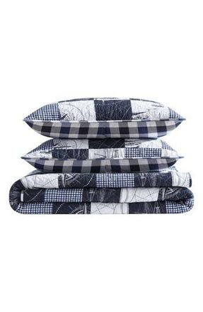 Nautica Sailors Patchwork Reversible Quilt Set in Captains Blue at Nordstrom Rack, Size Full/queen