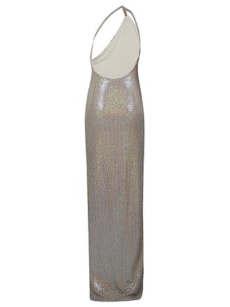 The Sei One-Shoulder Sequined Dress - Silver