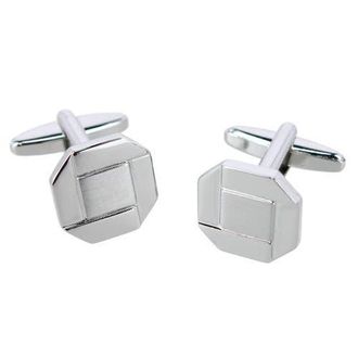 Trafalgar Store Octagon Detailed Silver Cufflinks at Nordstrom