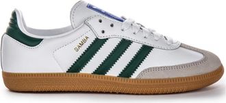 adidas Samba OG White Green Sneakers - Heren - Skateschoenen - Wit - 36 2/3 EU - Leer - Fitness