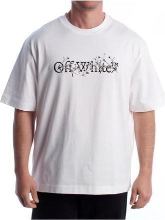 Off-white Katoenen T-shirt met ronde hals - Heren - T-shirts - Wit - XL - Katoen - Tops