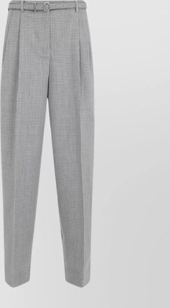 Jil Sander checked wool trousers pleats