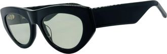 Kaleos Cat-eye zonnebril in zwart acetaat - unisex - Zonnebrillen - Zwart - ONE Size - Accessoires