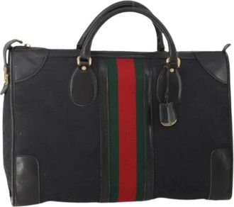 Gucci Pre-owned Weekend Bags, female, Black, Size: ONE SIZE Pre-owned Vintage Boston Bag