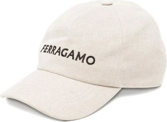 Ferragamo Cappello da baseball con ricamo - Toni neutri