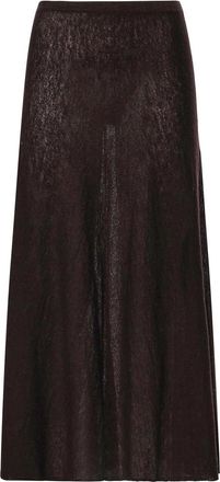 Pinko Long Skirt In Merino Wool And Alpaca
