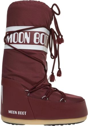 Moon Boot Rode Enkellaarzen Aw 25 - Dames - Winterlaarzen - Bruin - 35 EU - Leer - Schoenen