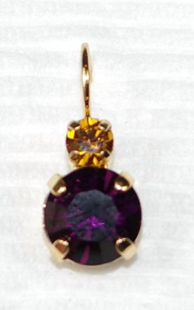 Mariana Womens Sunrise Earrings In Purple/ Amber