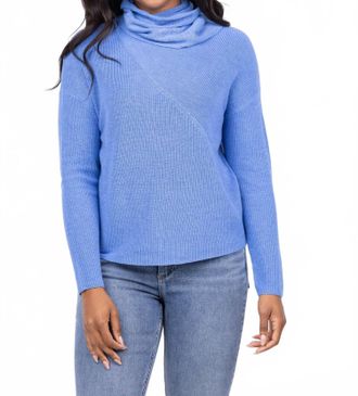 Elliott Lauren Wrap Scarf Sweater In Sky