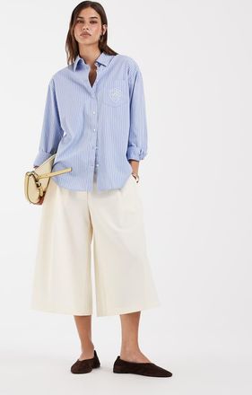 GANT Camicia oversize comoda blu a righe con logo