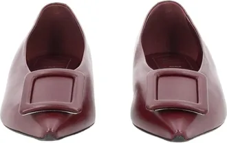 Roger Vivier Ballet-Inspired Pointed-Toe Lambskin Flats