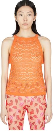 Marco Rambaldi Hart Tank Top - Dames - Tops zonder mouwen - Oranje - L - Tops