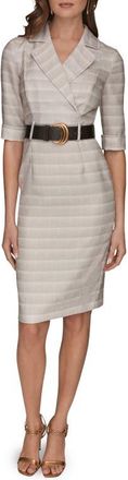 DKNY Belted Sheath Dress in Cream/vapo at Nordstrom, Size 12