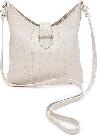 Brahmin Small Gwynne Cross Body Womens Handbags Ivory, Leather