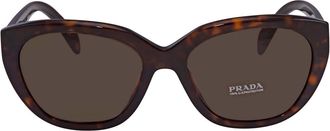 Prada Brown Cat Eye Ladies Sunglasses PR 16XS 2AU8C1 56