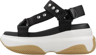 Liu Jo June Sandal Flat Sandalen - Dames - Sleehakken - Zwart - 39 EU - Schoenen