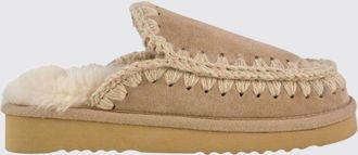Mou Eskimo Suede Mules with Contrast Stitching and a Lightweight EVA Sole