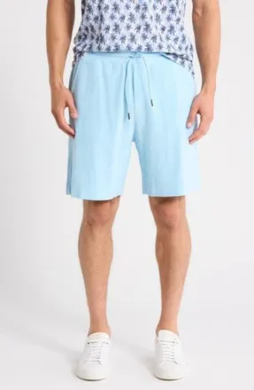 Bugatchi Cotton French Terry Shorts in Sky at Nordstrom Rack, Size X-Large