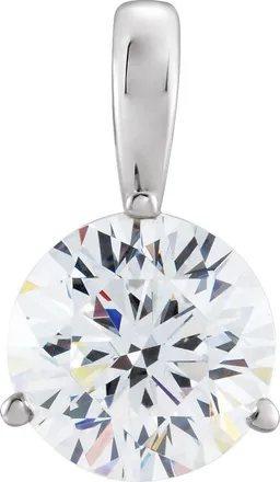 Diamond2Deal 14k White Gold 1/3 CT Lab-Grown Diamond Pendant