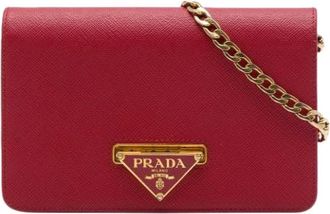 Prada Pre-owned Vintage Crossbody Bag - Dames - Pre-owned - Rood - Maat: ONE Size Leer