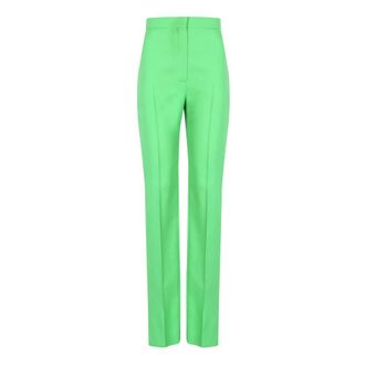 Alexander McQueen Alexander McQueen, Slim-fit Trousers, female, Green, Size: 2XS Green Cigarette Trousers