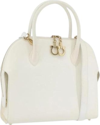 Ferragamo Pre-owned Handbags, female, White, Size: ONE SIZE Pre-owned Hand Bag