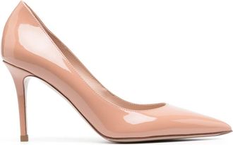 Le Silla Eva 90mm patent leather pumps - women - Leather - 36.5 - Neutrals