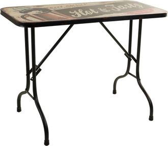 Wanderlust Deco Mesa rectangular de metal negra 100x47x75