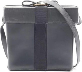 Ferragamo Pre-owned Cross Body Bags, female, Blue, Size: ONE SIZE Pre-owned Leather Shoulder Bag