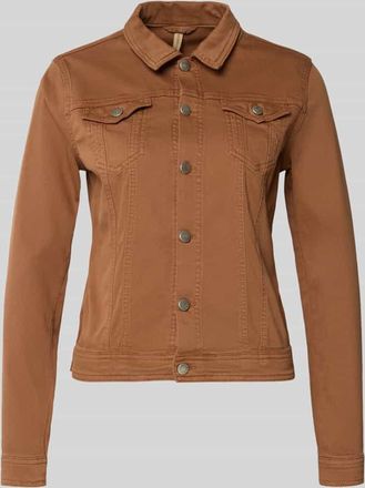 Soyaconcept Jeansjacke mit Pattentaschen Modell Erna in Hellbraun, Gr&ouml;&szlig;e XXL