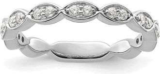 Diamond2Deal 14k Gold Lab Grown Diamond Wedding Band Ring 0.27Ct Clarity- VS Color- G-H