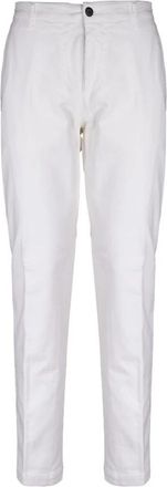 Eleventy Stretch Katoen Chino - Heren - Chinos - Wit - W32 - Katoen - Broeken