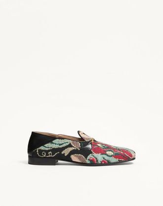 Valentino Garavani Mocassino Jiggie In Tessuto Gobelin Uomo MULTICOLOR 41.5