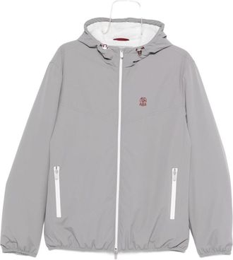 Brunello Cucinelli Light Grey Nylon Blouson Jacket