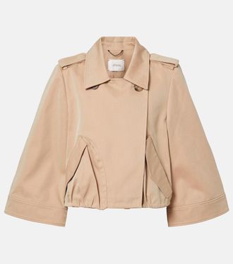 Dorothee Schumacher Luxury Layer cropped cotton-blend jacket