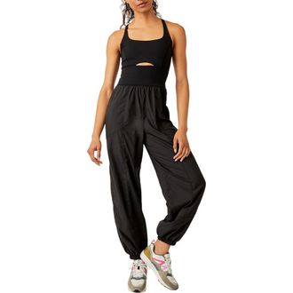 Free People FP Movement Righteous Runsie Jumpsuit in Black at Nordstrom Rack, Size X-Small